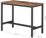 Table haute "Preston" métal bois