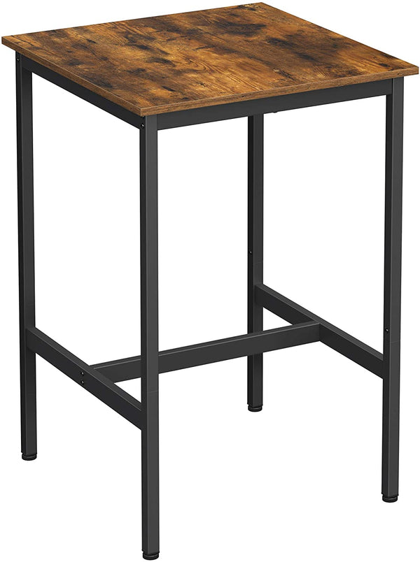 Table haute carrée "Ovaro" métal bois