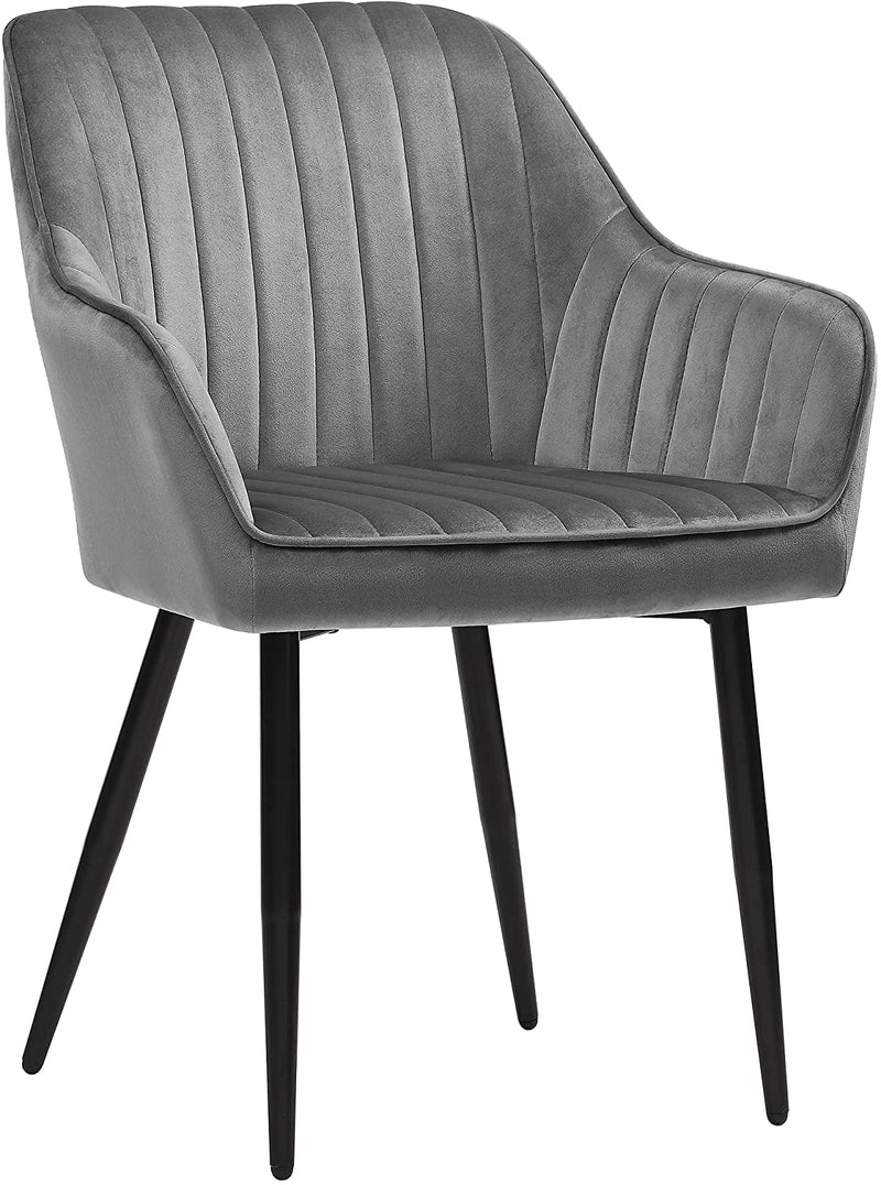 Chaise en tissus gris "Vallès"